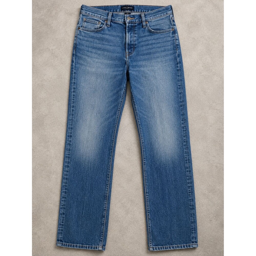 Lucky Brand 121 Jeans Mens 34x31 Slim Straight Light Wash Stretch Denim